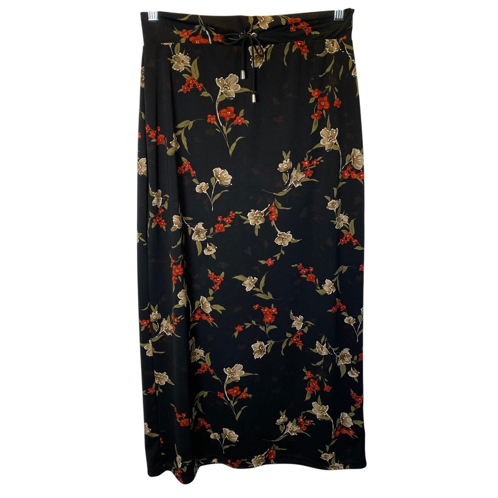 Susan Lawrence Floral Maxi Skirt Women's Size Large Vintage Retro Nature Boho